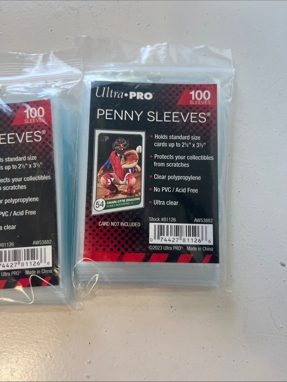 Bundle of 3 Ultra Pro 100 Sleeves Penny Sleeves Card Holders NWT 300 CT - Picture 2 of 3